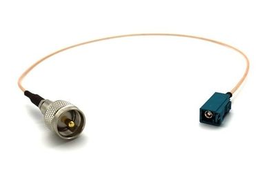 50cm hochwertiges RG-316 Kabel mit Fakra-Kupplung und PL-Stecker