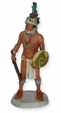 Indianerfigur Cuauhtémoc H 18,5 cm aztekischer Herrscher von Tenochtitlán Castagna