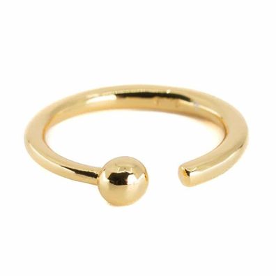 Verstellbarer Ring Kugel Kupfer Gold