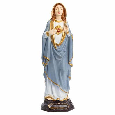 Statue der Jungfrau Maria Heiligstes Herz - Handbemalt (27cm)