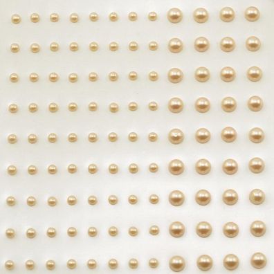 Vaessen Creative | Adhesive half pearls 3 + 5mm 108pcs Creme