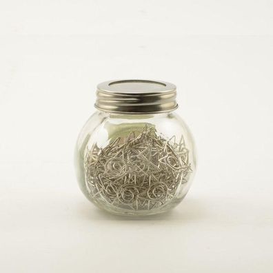 Vaessen Creative | Paper Clips In Jar 80g + / -78Stück Star Silver