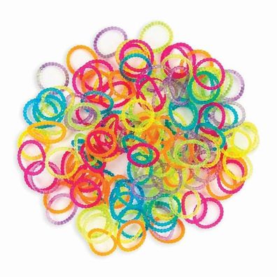 Vaessen Creative | Loom bands bead style x150 + S-clips assorted transp.
