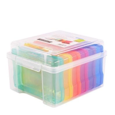 Vaessen Creative | Farbige Staubox mit 6 Boxen
