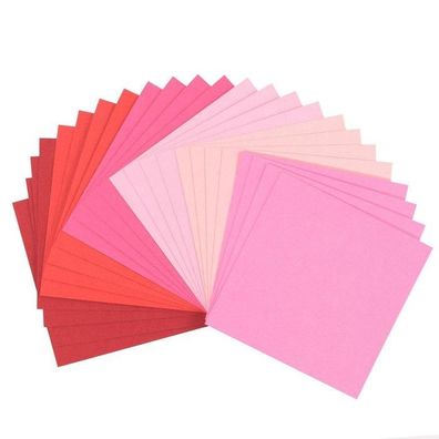 Florence | Cardstock multipack texture 15,2x15,2cm Roze
