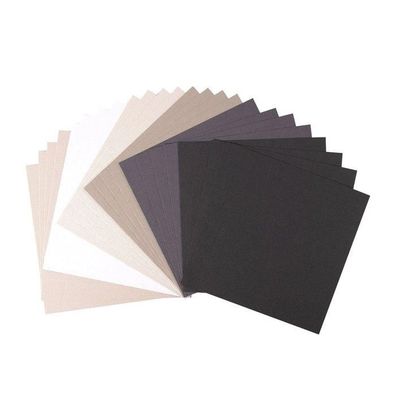 Florence | Cardstock multipack texture 15,2x15,2cm Schwarz