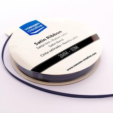Vaessen Creative | Satinband 3mmx10m Dunkel Blau