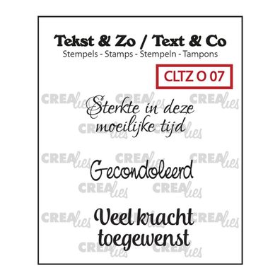 Crealies | Text & Zo Niederländische Text Stempel no.7 "Overlijden"