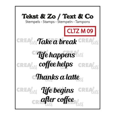 Crealies | Text & Zo Englische Stempel "Take a break"