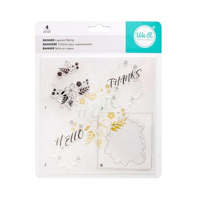 We R Memory Keepers | Banner Layered Stamp