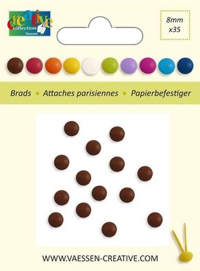 Vaessen Creative | Musterklammern 8mm Chocolate