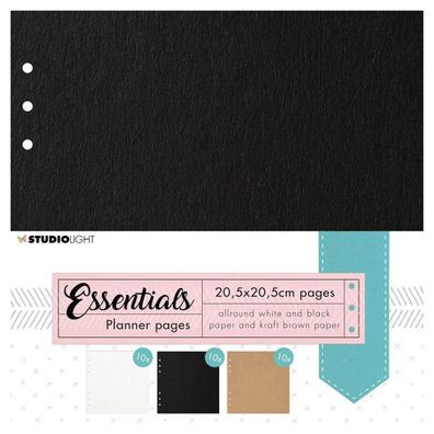 Studio Light | Essentials planner pages Black, Craft & White Nr.02