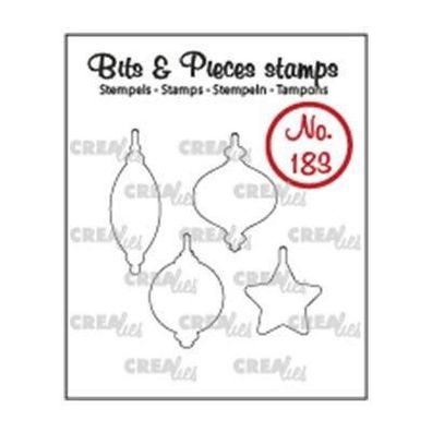 Crealies | Bits & Pieces Stempel No.183 Weihnachtskugeln 4pcs