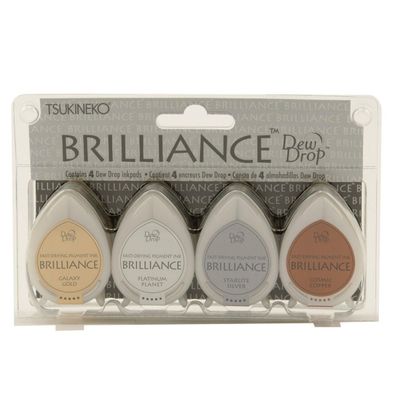 Tsukineko | Brilliance dew drop ink pad 4pcs set Planetarium