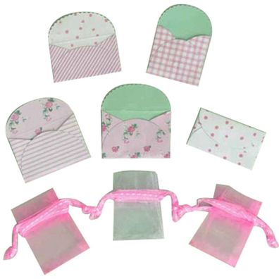 Vaessen Creative | Mini envelopes x5 + mini Organza bags x3 baby pink