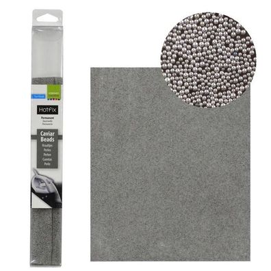Vaessen Creative | Hotfix caviar beads Silver 24x20cm