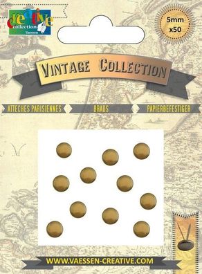 Vaessen Creative | Musterklammern vintage 5mm Antique Gold