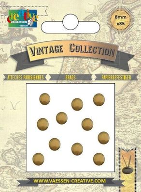 Vaessen Creative | Musterklammern vintage 8mm Antique Gold