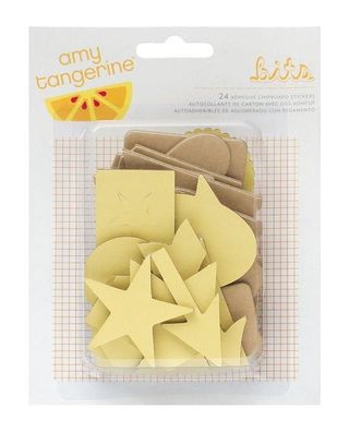 American Crafts | Embellishments Cut & Paste Adhesive Chipboard 24pcs