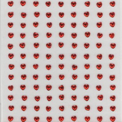 Vaessen Creative | Strass Stones Half Adhesive 4mm 108pcs Red Heart