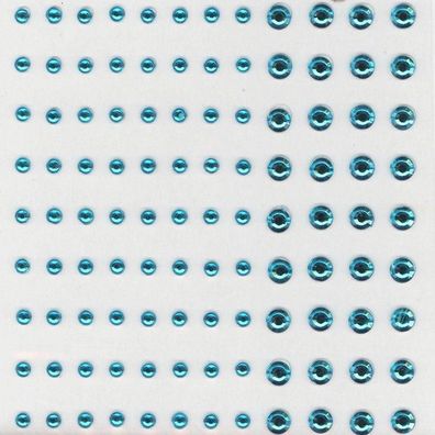 Vaessen Creative | Strass Stones Half Adhesive 3 + 5mm 108pcs Turquoise