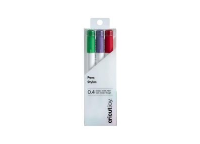 Cricut Joy | Fine Point Pen Set 3-pack 0.4 (Red, Green, Violet)