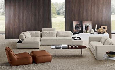 Design Sofa L Form Polster Couch Wohnzimmer Ecksofa Leder Luxus Möbel