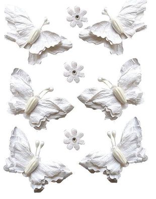 Vaessen Creative | Creative Elements White Range Beaded Butterflies 9pcs