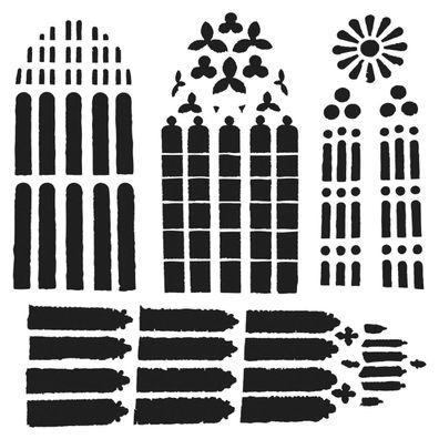 The Crafter's Workshop | Template 15x15cm Church Windows