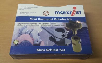 Marcrist Mini Schleif Set, Minischleiftopf 40 mm Diamant Schleifkopf M14 Adapter