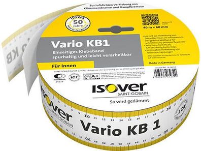 0,80 €/ m) Klebeband für innen gelb Vario KB 1 Breite 60 mm 40 m/ Rolle 153700