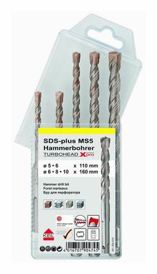 KEIL Hammerbohrer SDS-plus MS5 Turbohead Xpro 5-teilig Multipack
