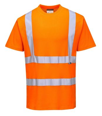 Portwest Comfort T-Shirts S170 Herren Kurzarm Baumwolle Orange Warnschutz