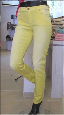 HUGO BOSS Damen Hose leichte Used-Look Gelb Jeans Slim-Fit - UVP: 179,95 €