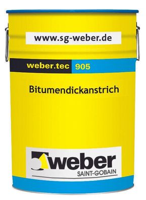 11,90 €/1L) 10 Liter Eimer Bitumendickanstrich weber. tec 905 Schutzanstrich