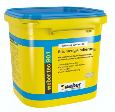 6,04 €/ L) 10 Liter Eimer Bitumengrundierung weber. tec901 Bitumen Voranstrich