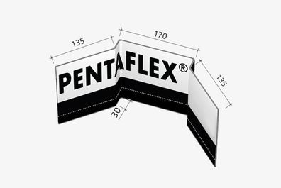 Pentaflex Fugenblech Eckelement 167 mm inkl. 1 Klammer/ Element