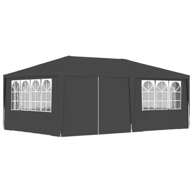 Profi-Partyzelt mit Seitenwänden 4×6 m Anthrazit 90 g/ m²