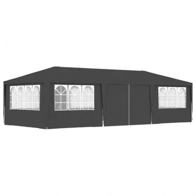 Profi-Partyzelt mit Seitenwänden 4×9 m Anthrazit 90 g/ m²