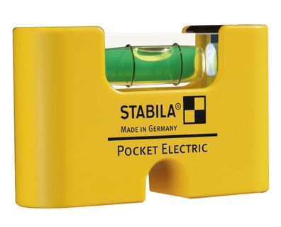 Wasserwaage Pocket Electric gelb Mini Wasserwaage für Schalter und Steckdosen