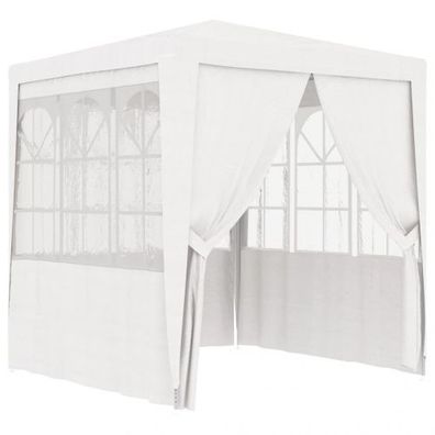 Profi-Partyzelt mit Seitenwänden 2,5x2,5 m Weiß 90 g/ m²