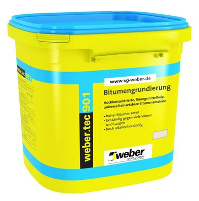 8,78€/ L) 5 Liter Bitumengrundierung weber. tec 901 Bitumenemulsion