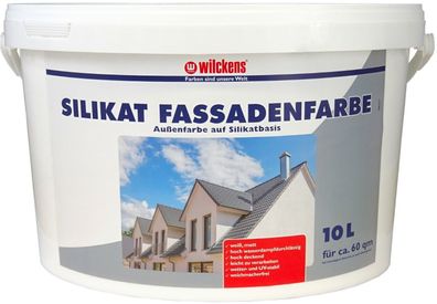 4,95 €/ l) Wilckens Silikat Fassadenfarbe weiß Innen/ Außen 10,00 Liter/ Eimer