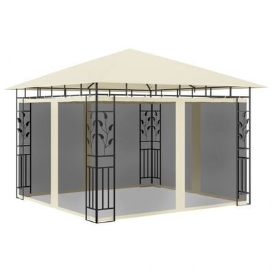 Pavillon Widolf mit Moskitonetz 3x3x2,73 m Creme 180 g/ m²
