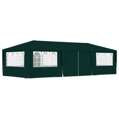 Profi-Partyzelt mit Seitenwänden 4×9 m Grün 90 g/ m²