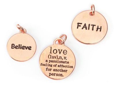 Darice | Signed Sealed Remembered Charms Love assorti Copper 3pcs