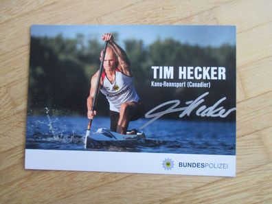 Kanu Sportler Tim Hecker - handsigniertes Autogramm!!!