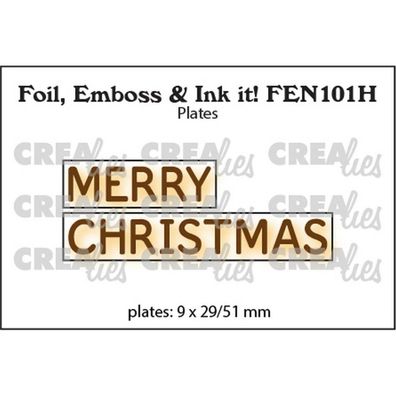 Crealies | Foil, Emboss & Ink It! En: Merry Christmas (Horizontal)