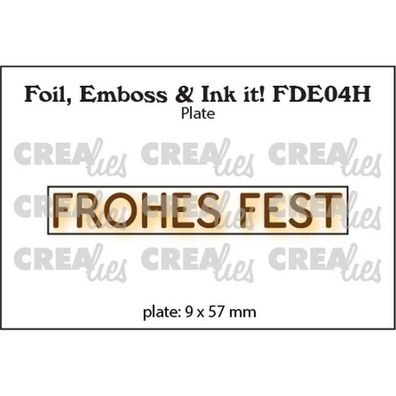Crealies | Foil, Emboss & Ink It! De: Frohes Fest (Horizontal)