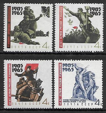 Sowjetunion postfrisch Michel-Nummer 3089-3092